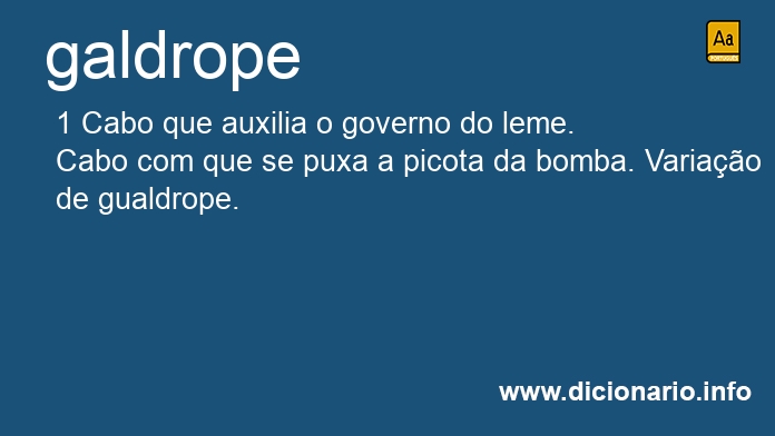 Significado de galdropes
