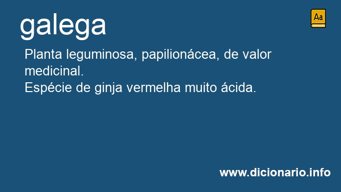 Significado de galega