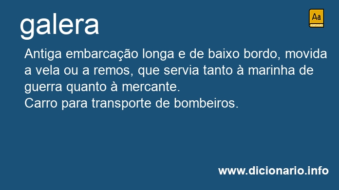 Significado de galera