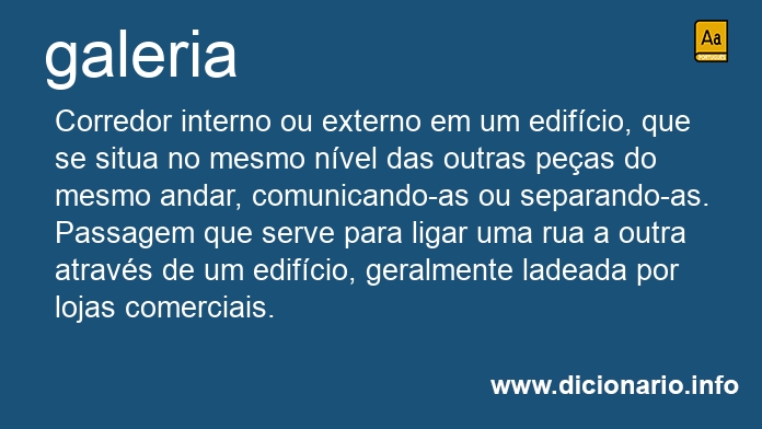 Significado de galeria
