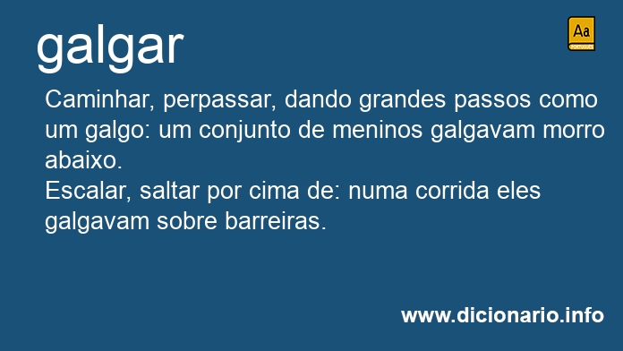 Significado de galgar