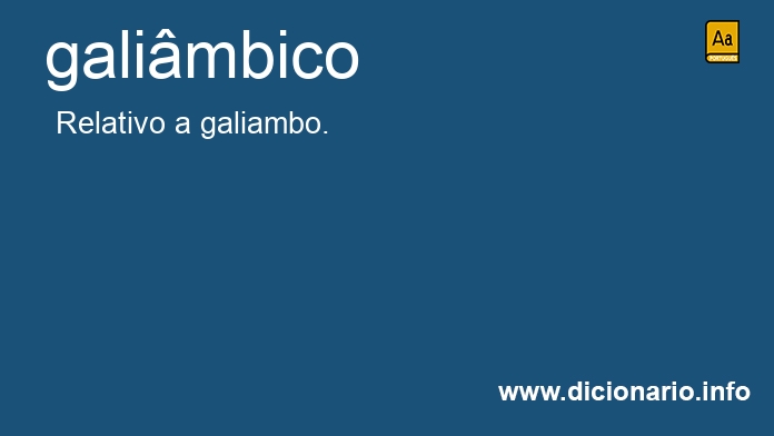 Significado de galimbico