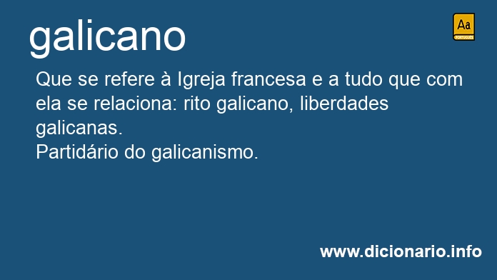 Significado de galicana