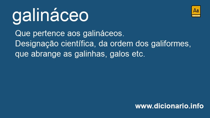 Significado de galinceo