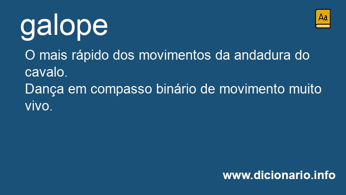 Significado de galope