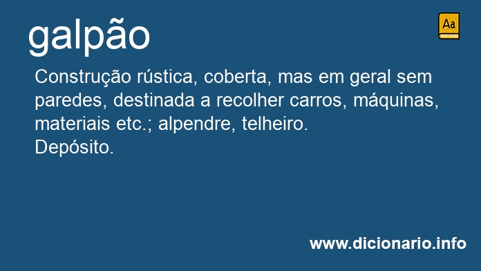 Significado de galpo