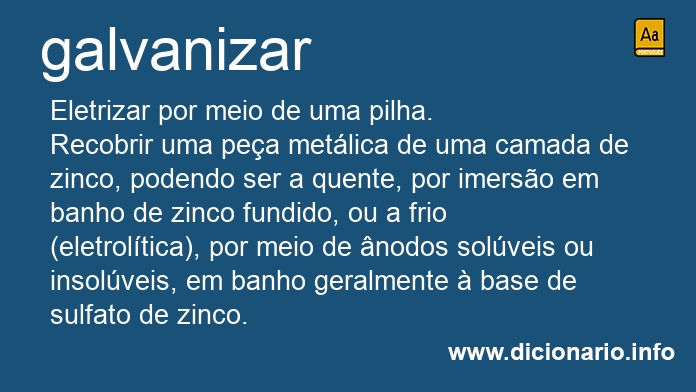 Significado de galvanizar