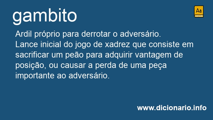 Significado de Gambito: O Que é, Conceito, Definição