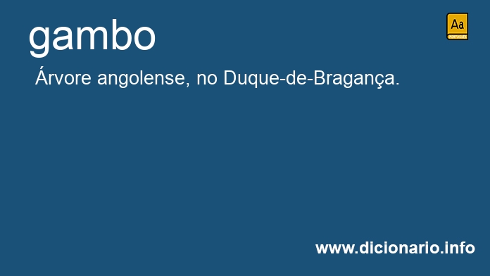 Significado de gambo