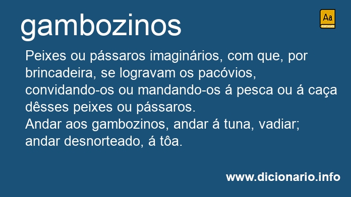 Significado de gambozinos