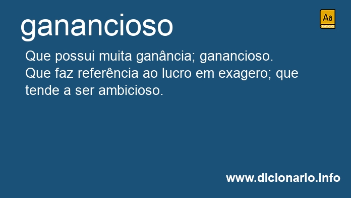 Significado de ganancioso