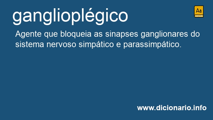 Significado de ganglioplgico