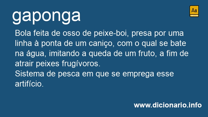 Significado de gaponga