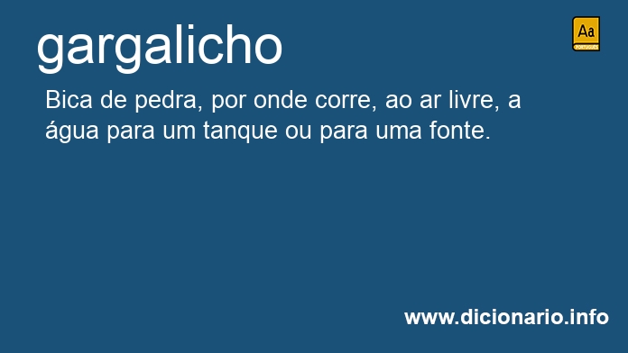 Significado de gargalicho