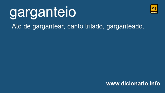 Significado de garganteio