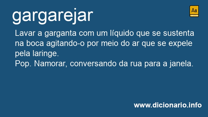 Significado de gargarejar