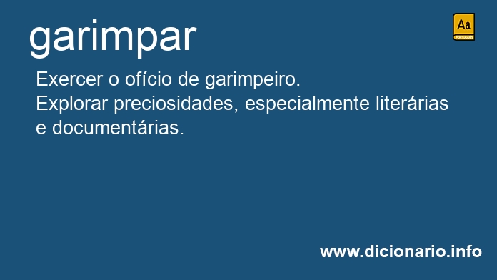 Significado de garimpares