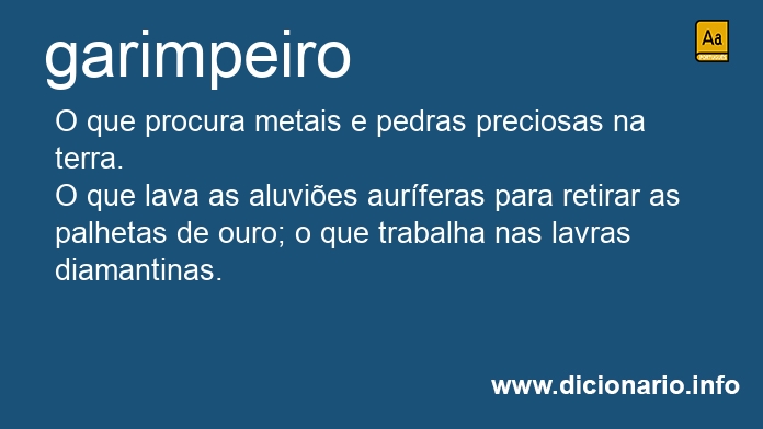 Significado de garimpeiro