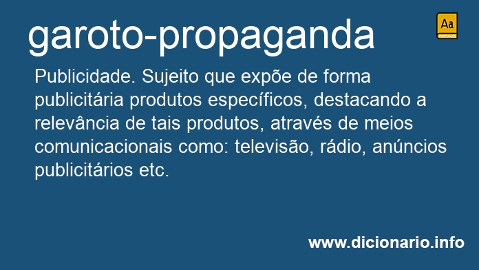 Significado de garoto-propaganda