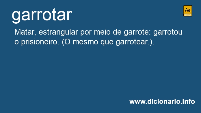 Significado de garrotar