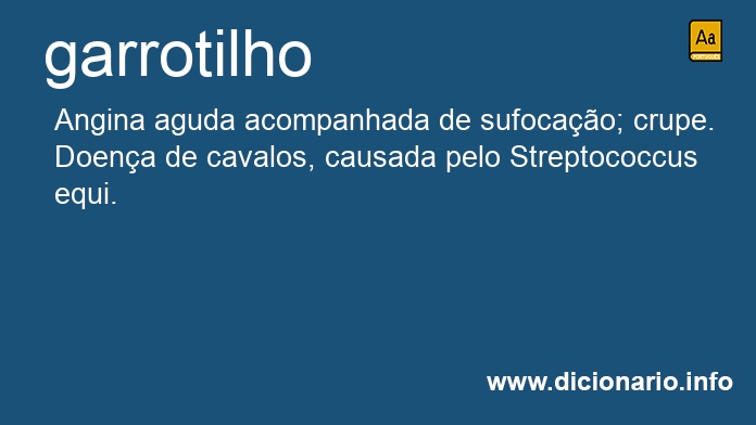 Significado de garrotilhos