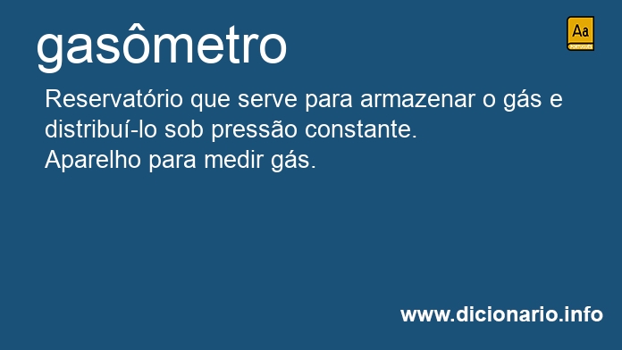 Significado de gasmetro