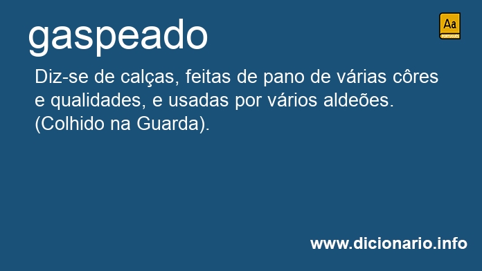 Significado de gaspeado