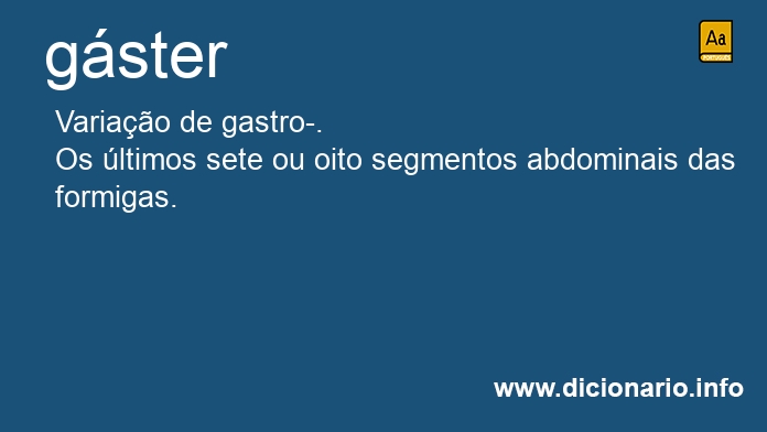 Significado de gster