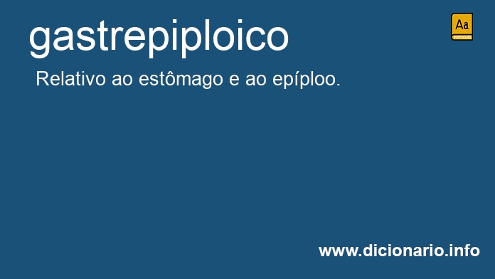 Significado de gastrepiploico