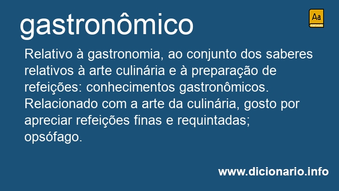 Significado de gastronmico