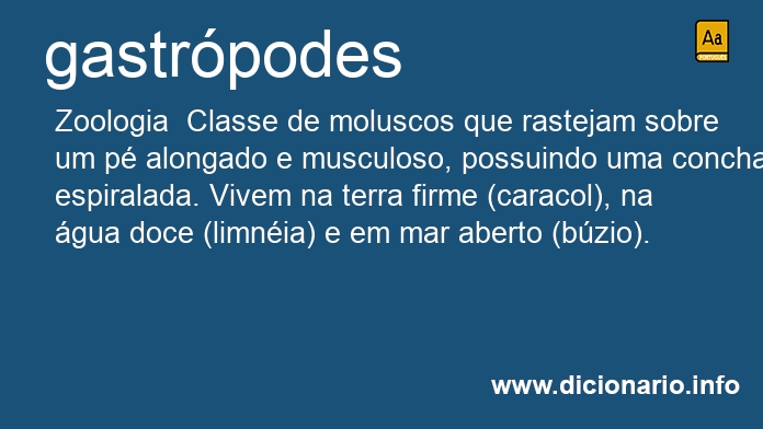 Significado de gastrpodes