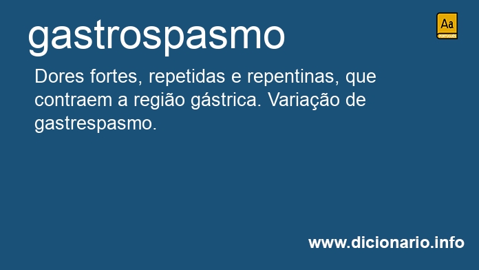 Significado de gastrospasmo