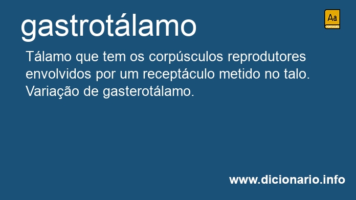Significado de gastrotlamo