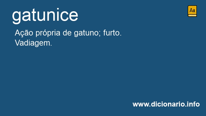 Significado de gatunice