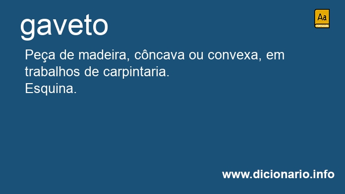Significado de gaveto