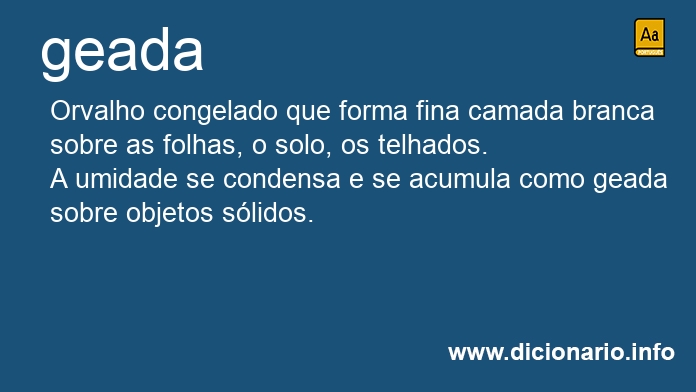 Significado de geada