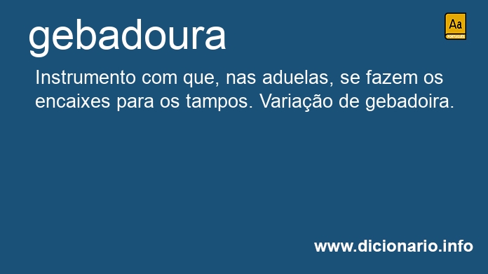 Significado de gebadoura