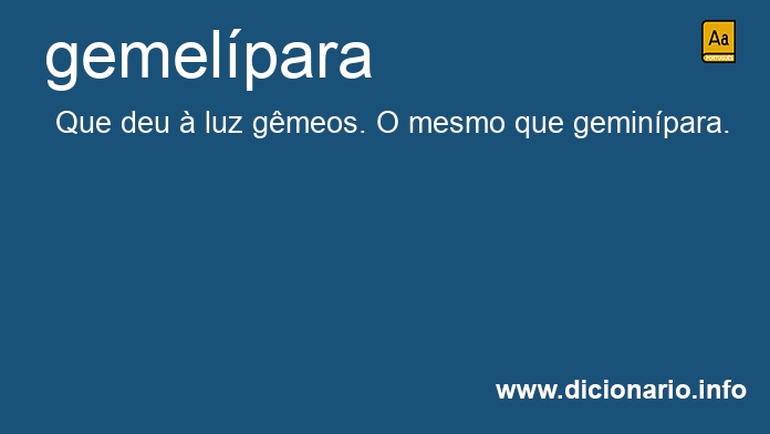 Significado de gemelpara