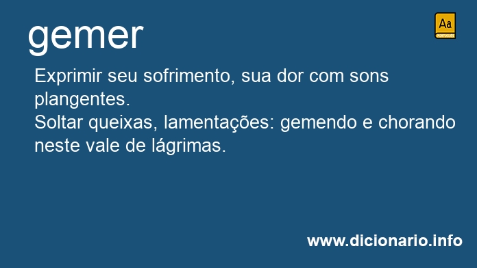 Significado de gemer