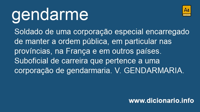 Significado de gendarme