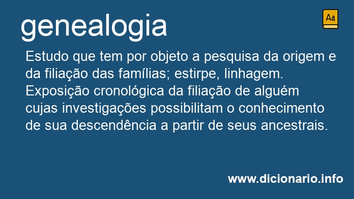 Significado de genealogias