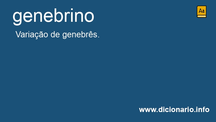 Significado de genebrina