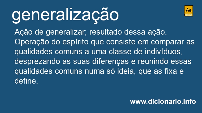 Significado de generalizaes