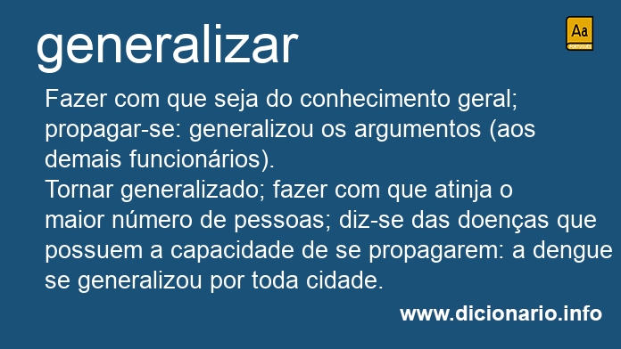 Significado de generalizaro