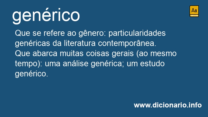 Significado de genrico