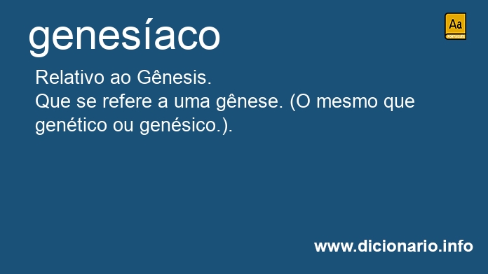 Significado de genesaco