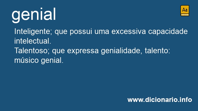Significado de genial