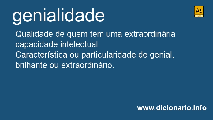 Significado de genialidade