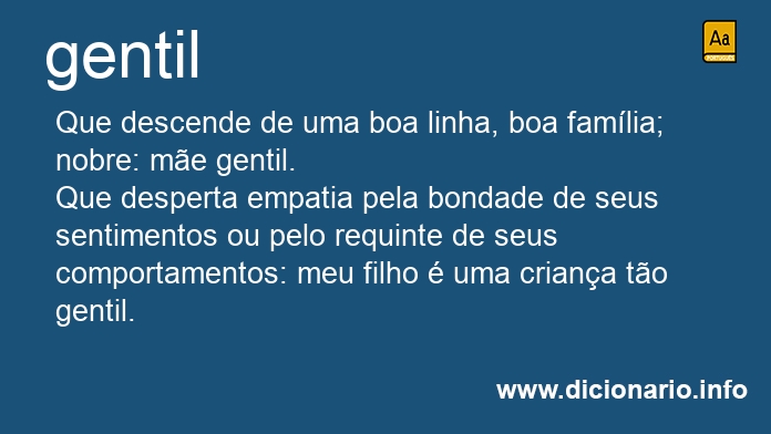 Significado de gentil