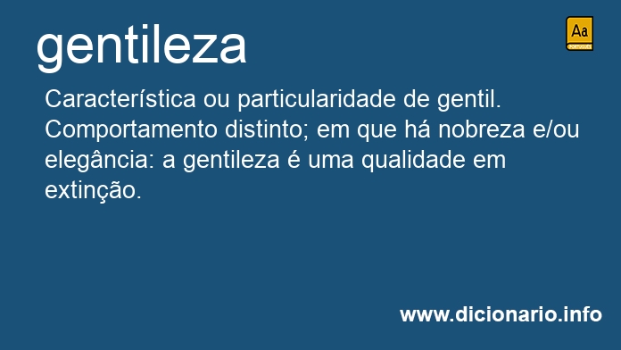 Significado de gentileza